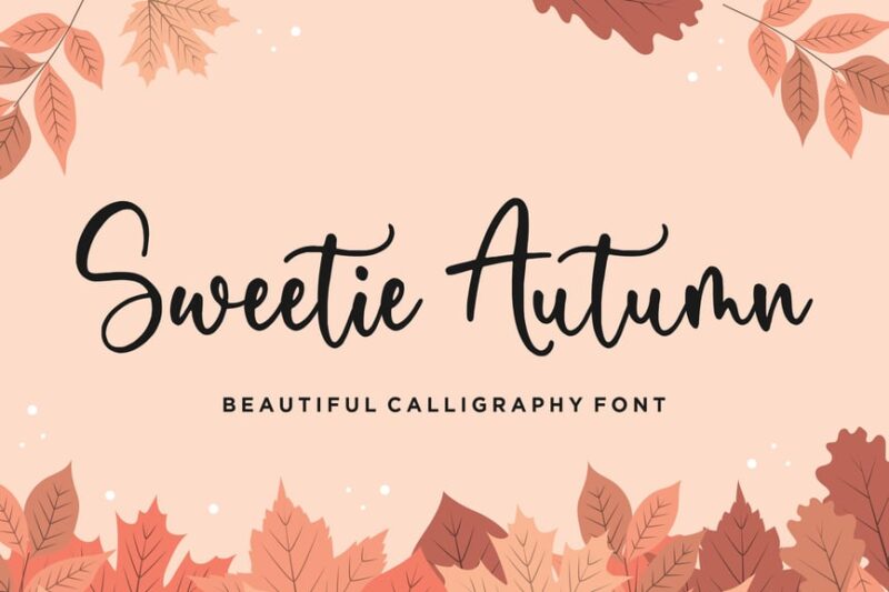 Sweetie Autumn Beautiful Calligraphy Logo Font