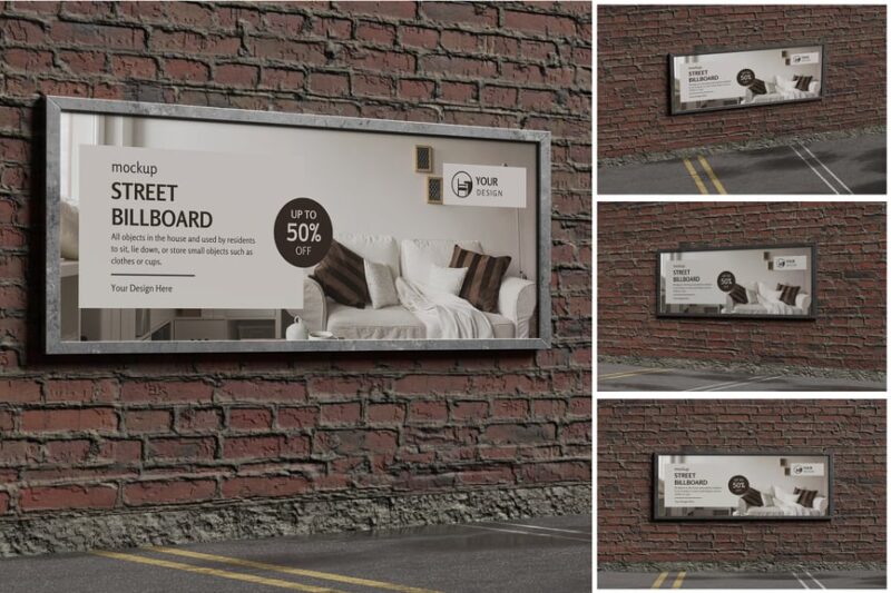 Street Billboard Mockup