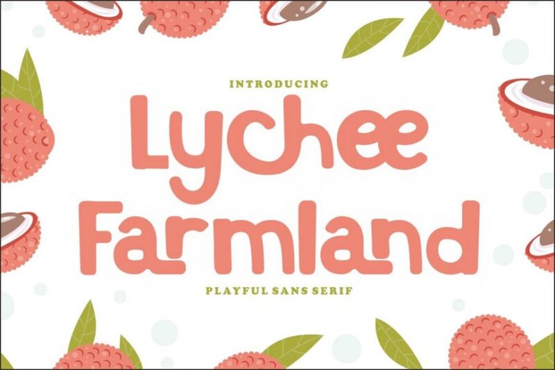 Lychee Farmland - Playful Sans Serif Font