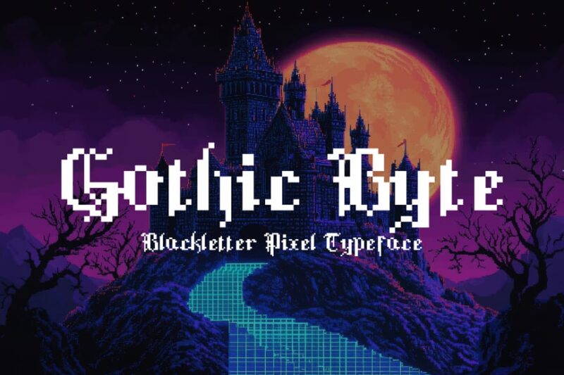 Gothic Byte - Blackletter 8Bit Typeface