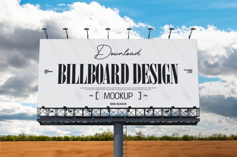 Roadside billboard Mockup