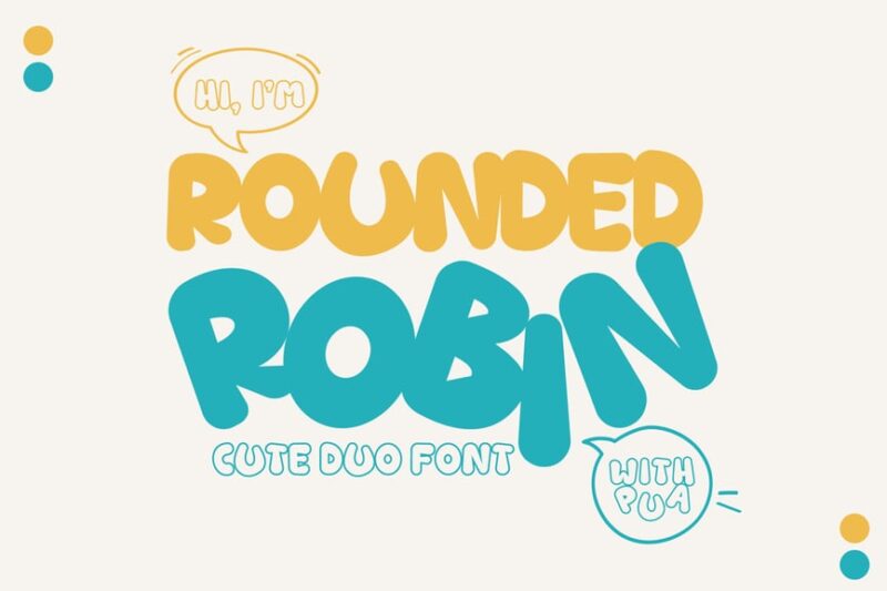 Rounded Robin - Playful Display Font
