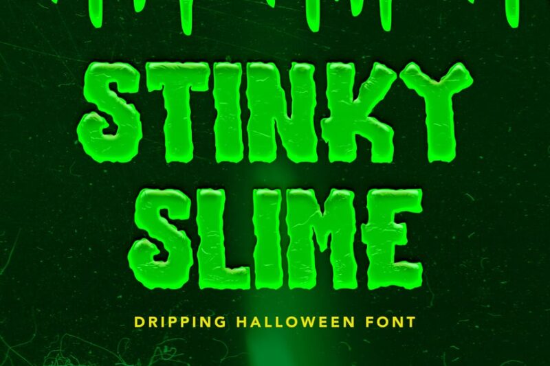 Stinky Slime - Dripping Halloween Font
