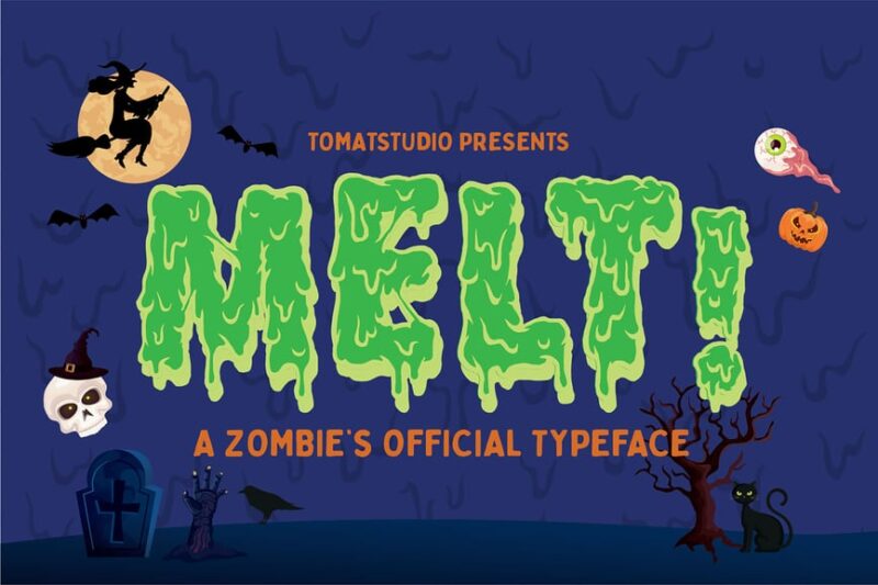 Halloween Horror Zombie Fonts | Melt fonts