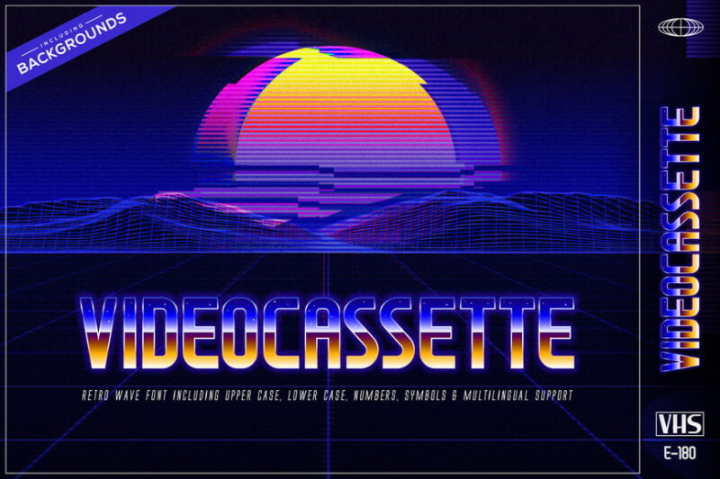 Videocassette - Retro Wave Font