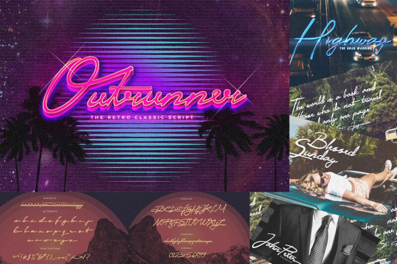 Outrunner 80's Retro Script