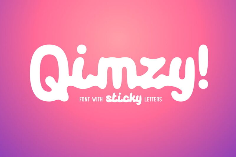 Qimzy - smooth sticky font