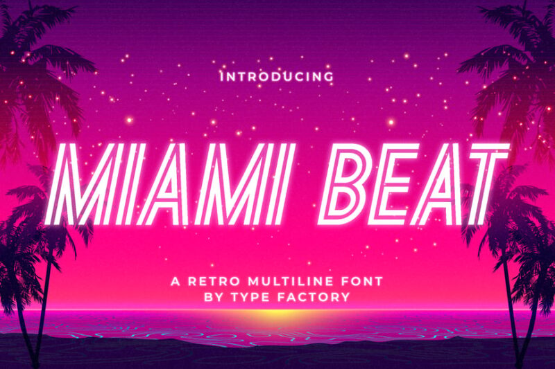 Miami Beat - A Retro Multiline Font