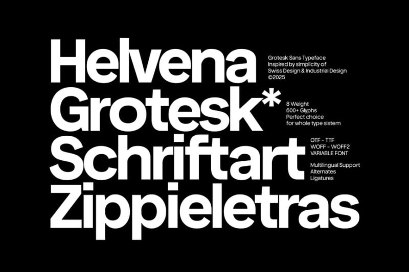 Helvena Grotesk - Modern Bold Brand Identity Font