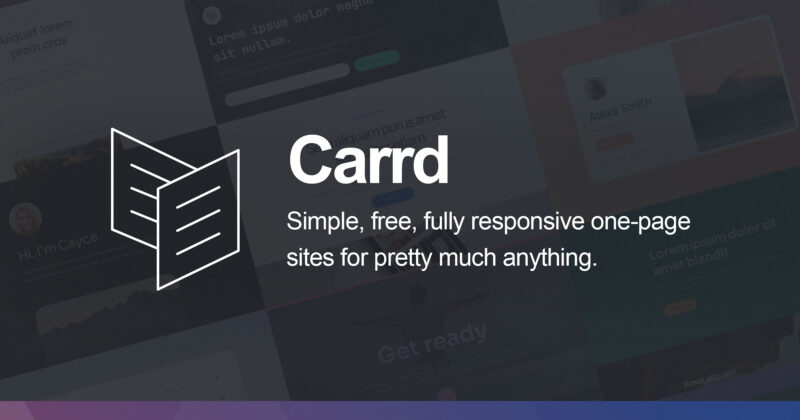 Carrd Portfolio Website Builder