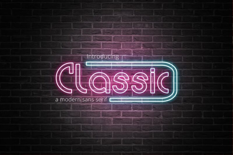 Neon Light - Retro Neon Font