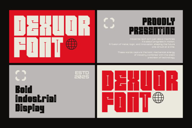 Dexvor Bold Industrial Display Font