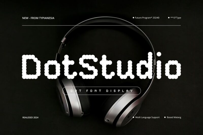 DotStudio - Digital Futuristic Dot Font Display