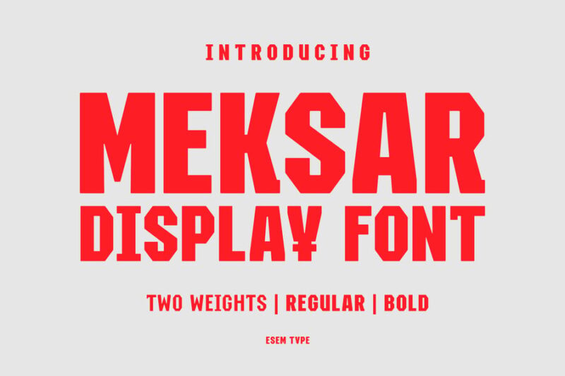 Meksar | Industrial Display Font