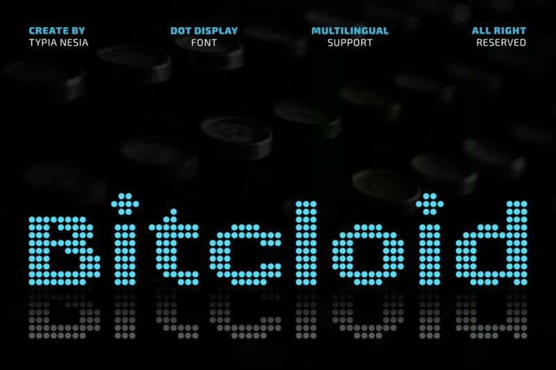 Bitcloid – Modern Futuristic Digital Dot Font