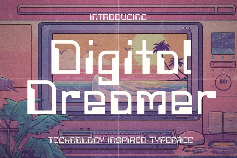 Digital Dreamer - 1980s Computer Typeface