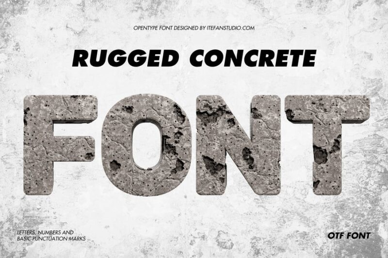 Rugged Concrete Font
