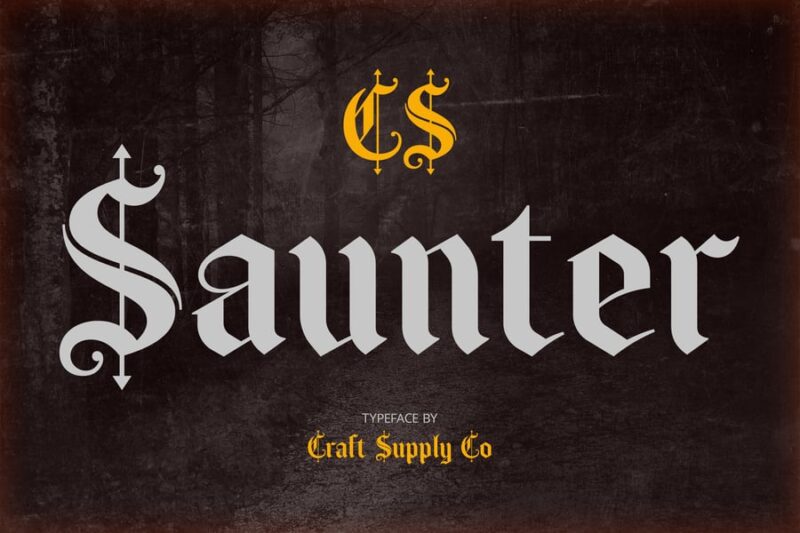 Saunter – Old English Font