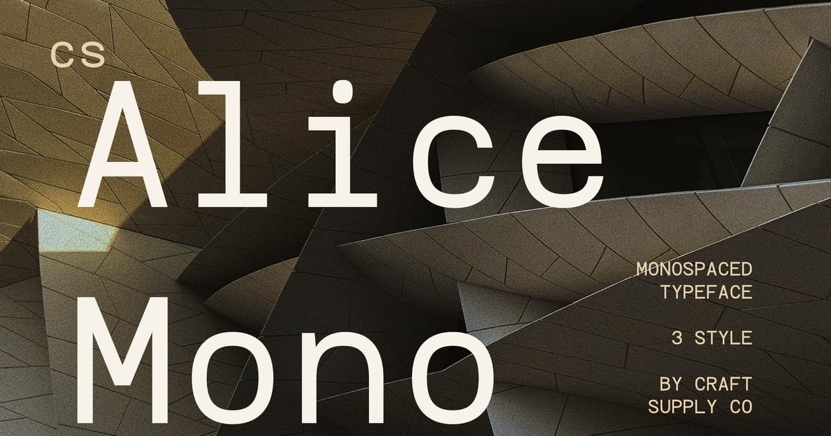 Alice Mono – Monospaced Font