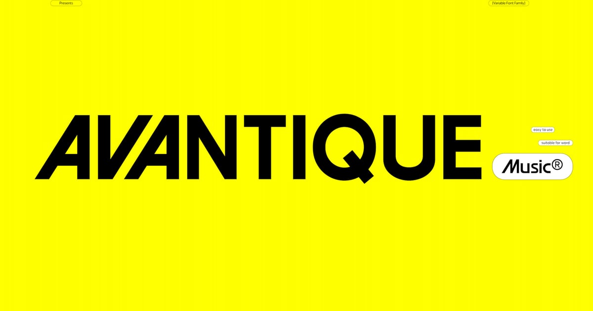 Avant ique - Corporate Logo Geometric Grotesk Font