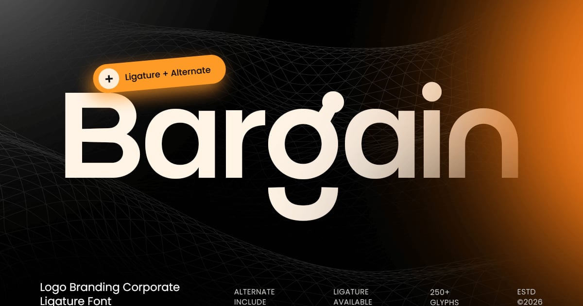 Bargain - Logo Branding Corporate Font