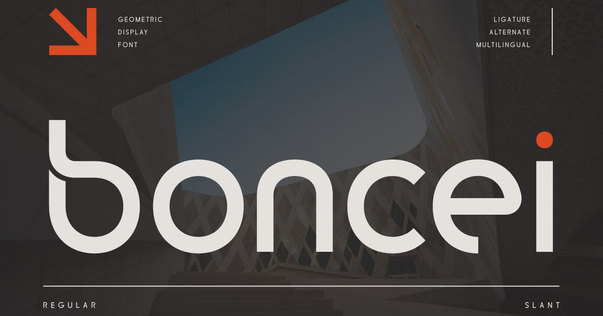 Boncei - Geometric Corporate Font