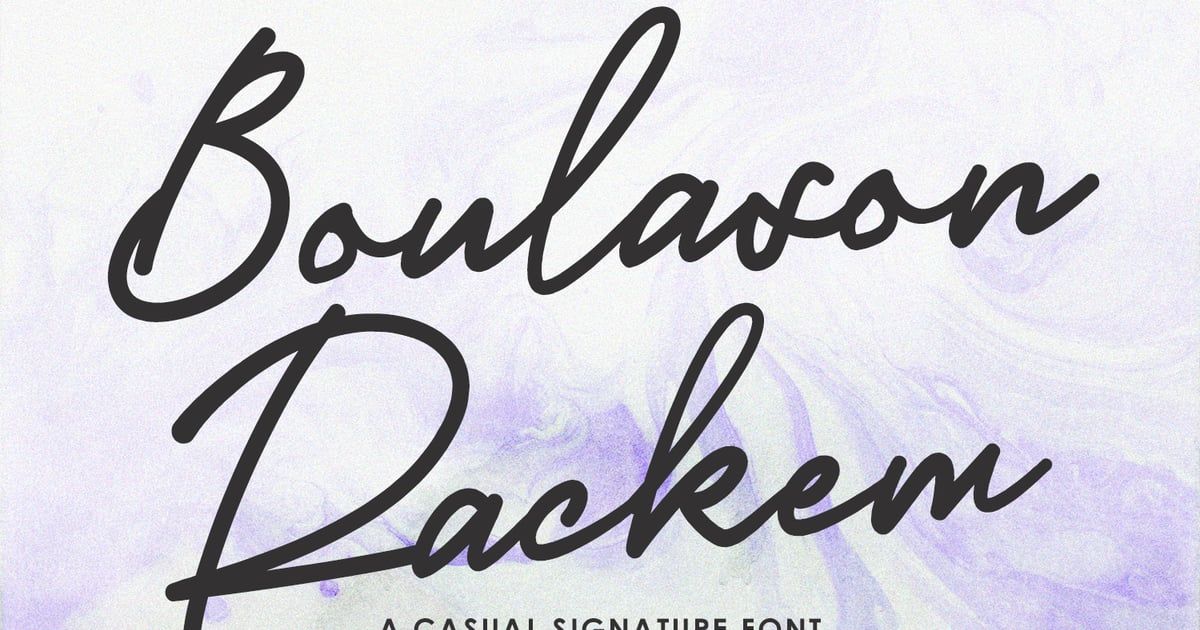 Boulason Rackem Casual Monoline Signature Font