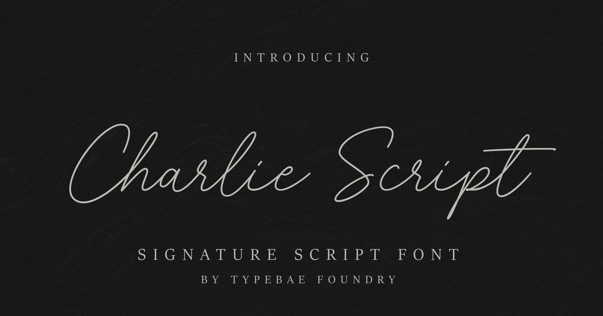 Charlie Script – Elegant Handwritten Font