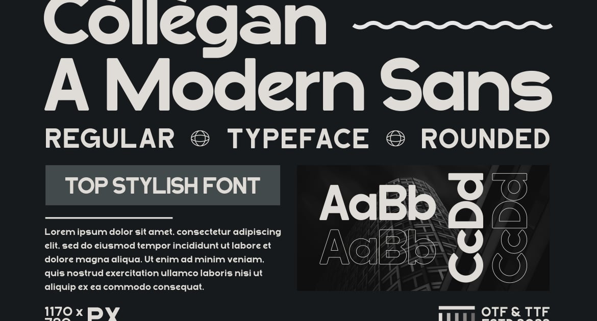 Collegan - A Modern Sans Serif Font