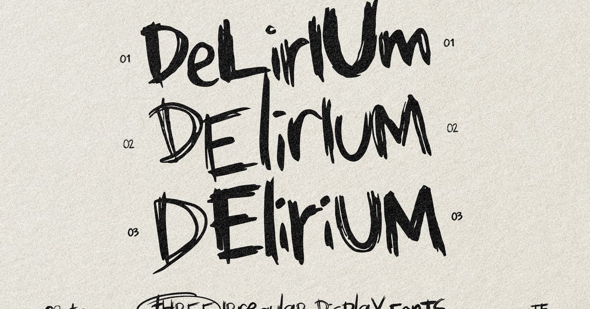Delirium - Hand-Drawn Grunge Typeface
