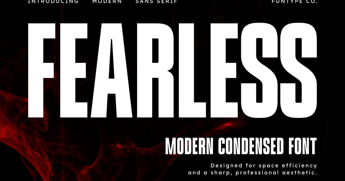 Fearless – Modern Condensed Sans Serif Font