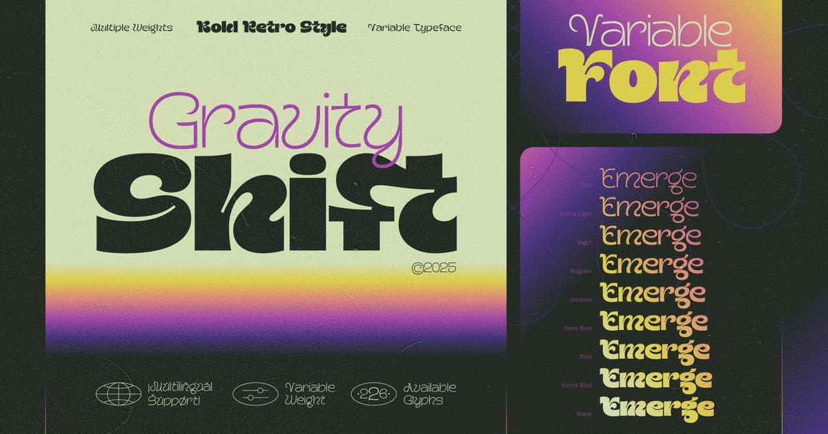 Gravity Shift - Variable Font Family