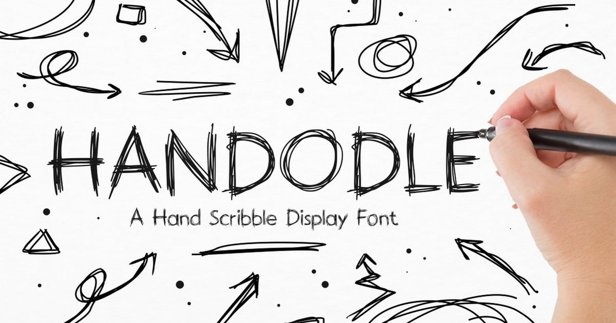 Handodle - A Hand Scribble Display Font