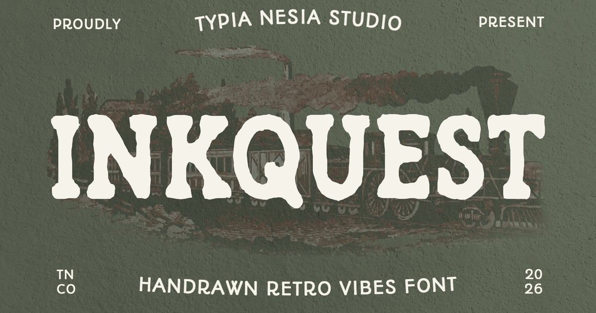 Inkquest - Rough Vintage Hand Drawn Slab Serif