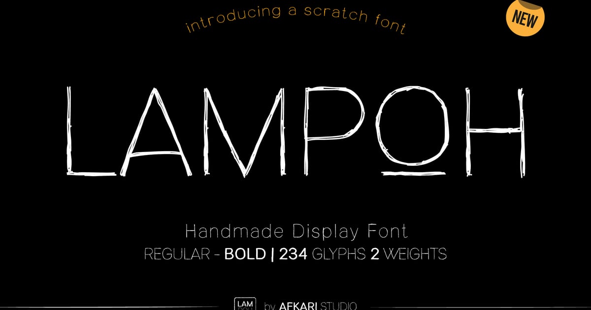 LAMPOH - The Handmade Scratch Display Font