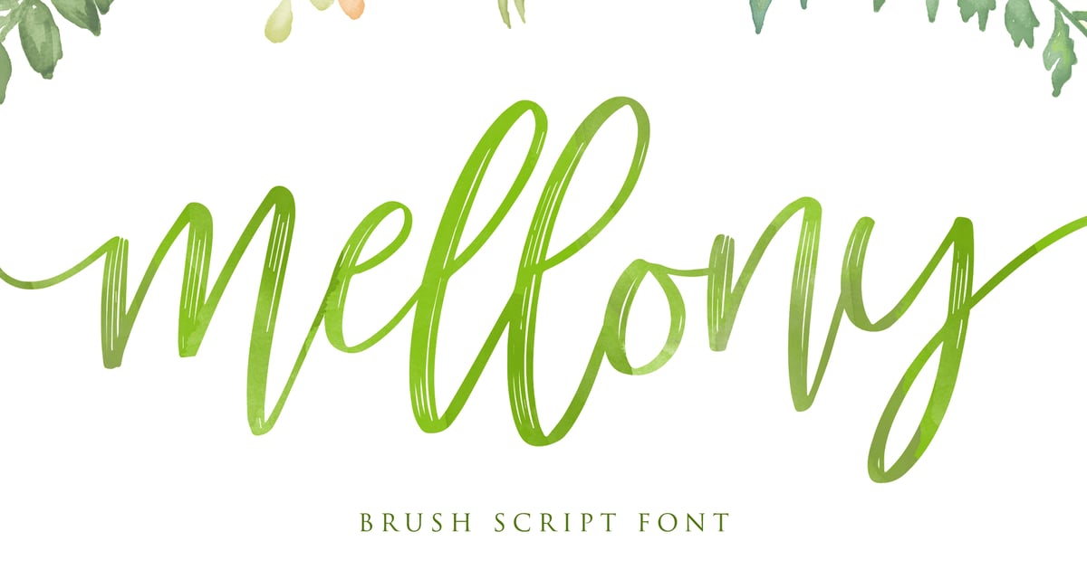 Mellony brush script font