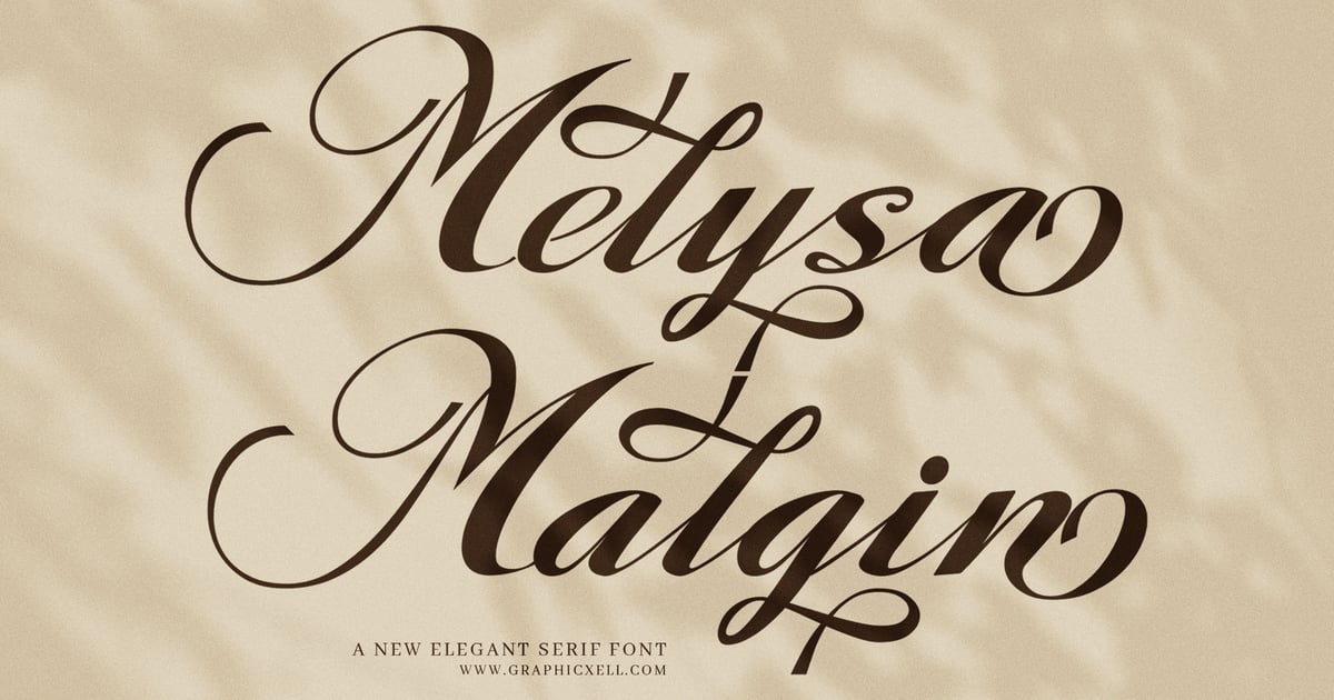 Melysa Malgin – Elegant Calligraphy Script Font