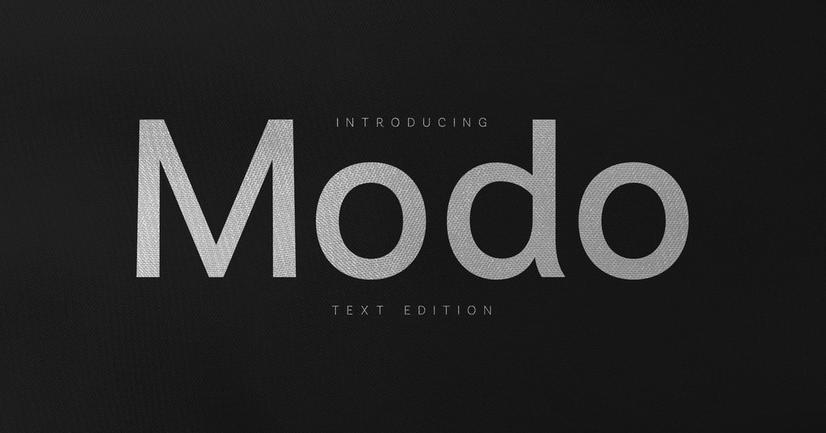 Modo – Modern Minimal Sans Serif Font