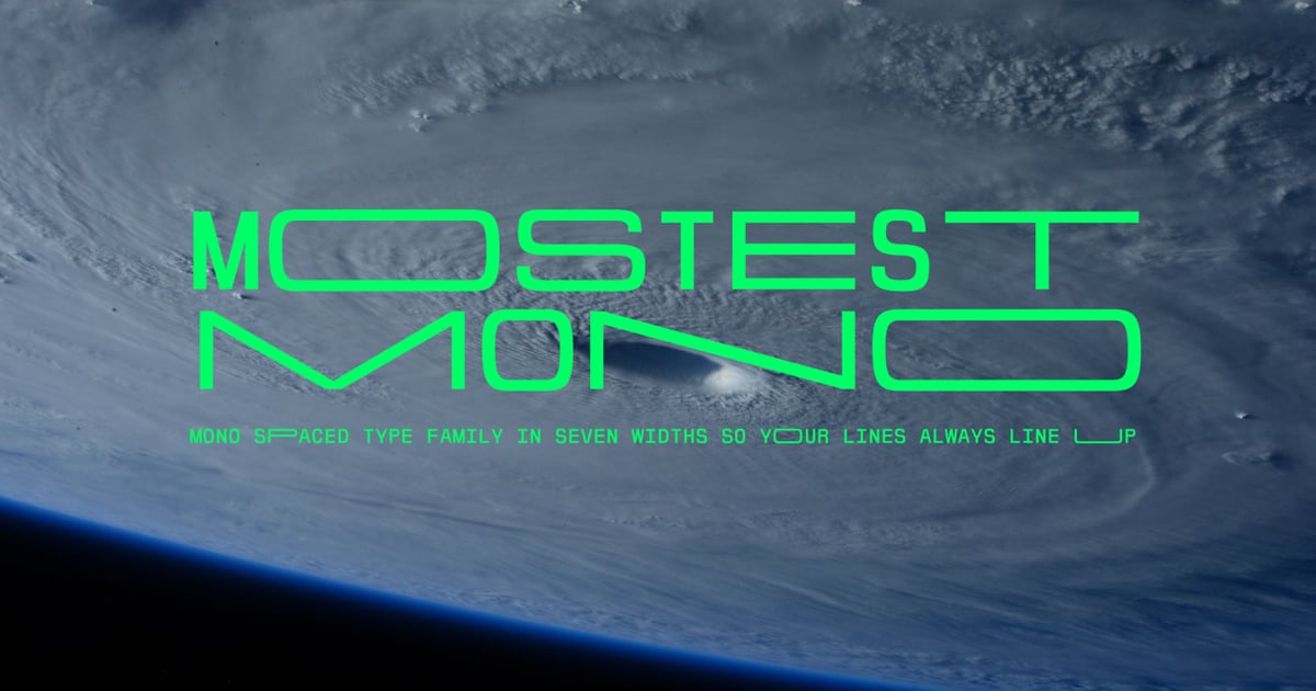 Mostest Mono tech Logo font