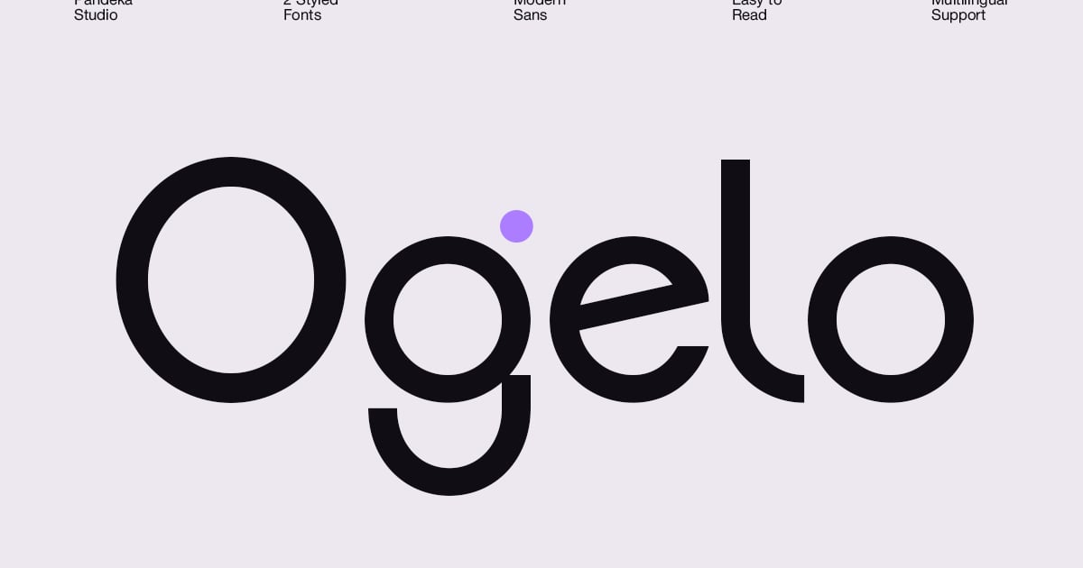 Ogelo – Corporate Logo Geometric Font