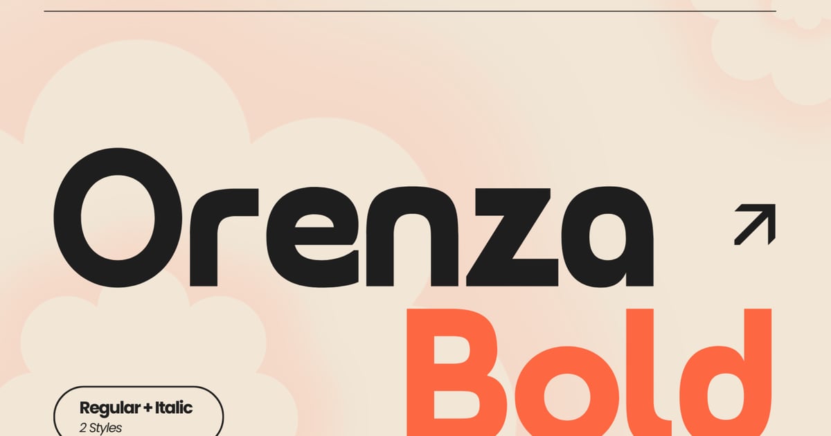Orenza Bold - Company Modern Logo Font