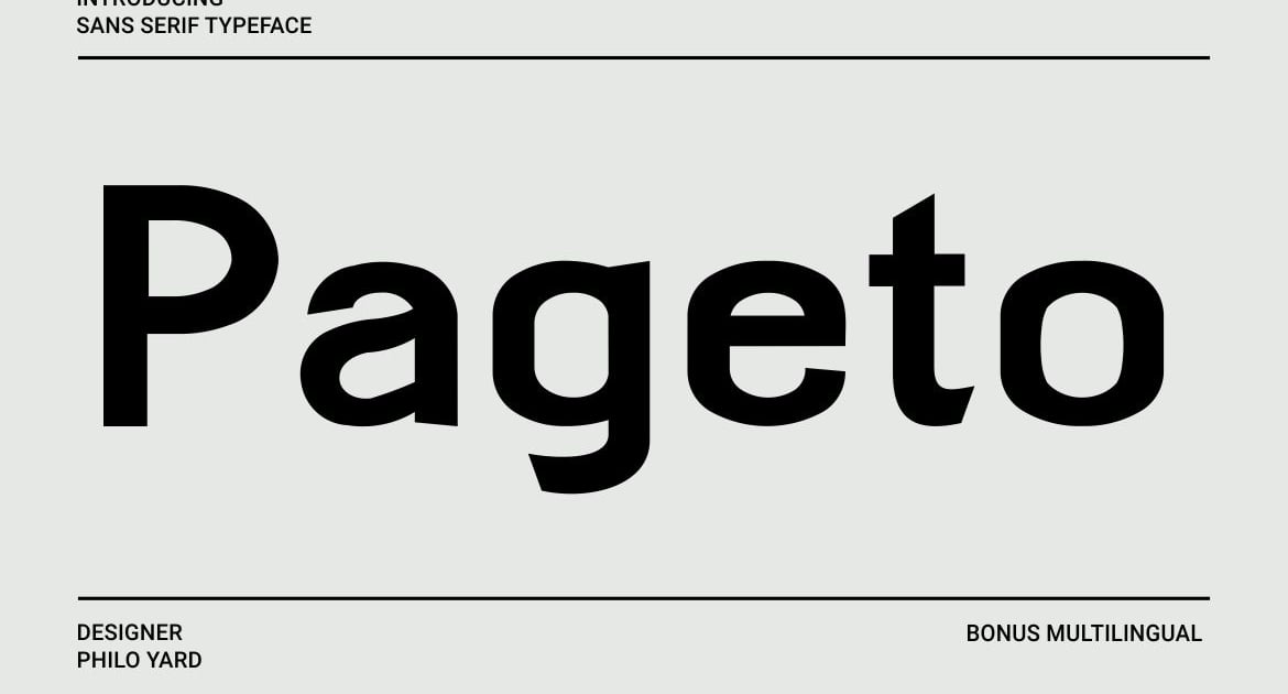 Pageto - Typeface Sans Serif Font