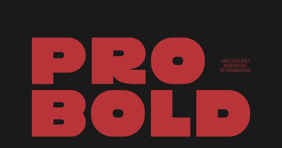 Pro Bold - Sans Serif Bold Font