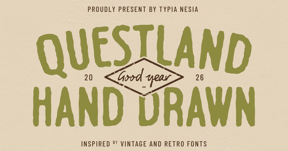Questland - Rough Vintage Hand Drawn Font