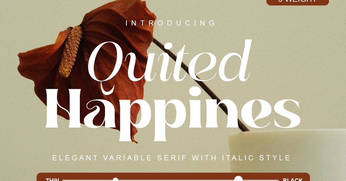 Quited Happines - Elegant Variable Serif Font