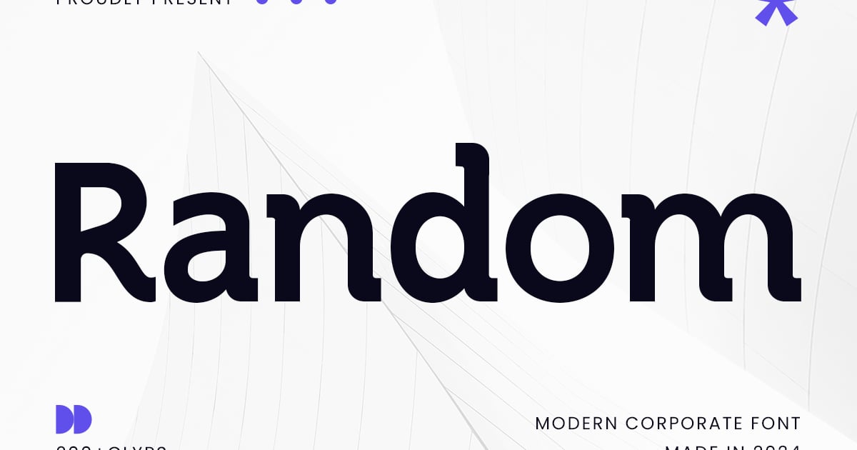 Random - Modern Corporate Font
