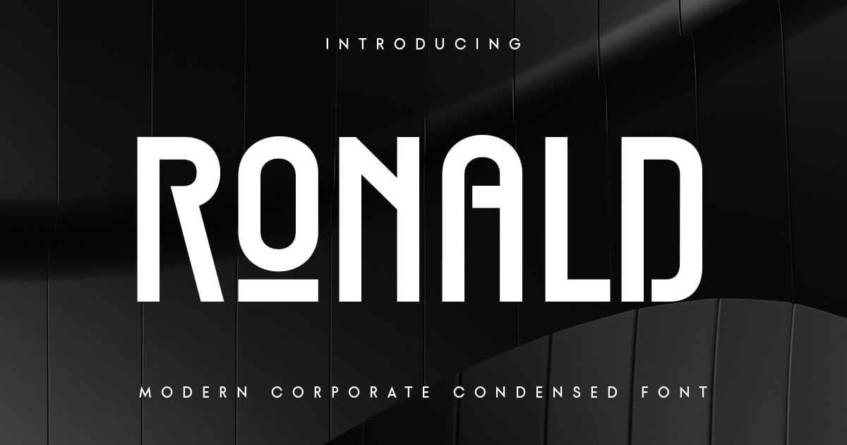 Ronald - Modern Corporate Condensed Font