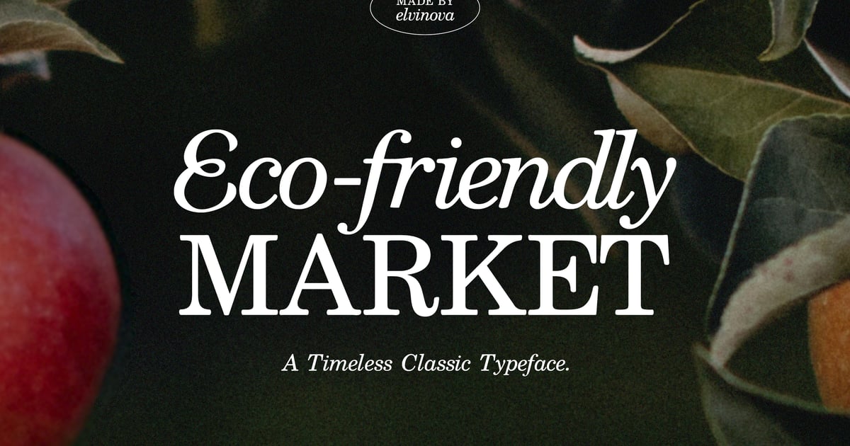 Serif font with Italics