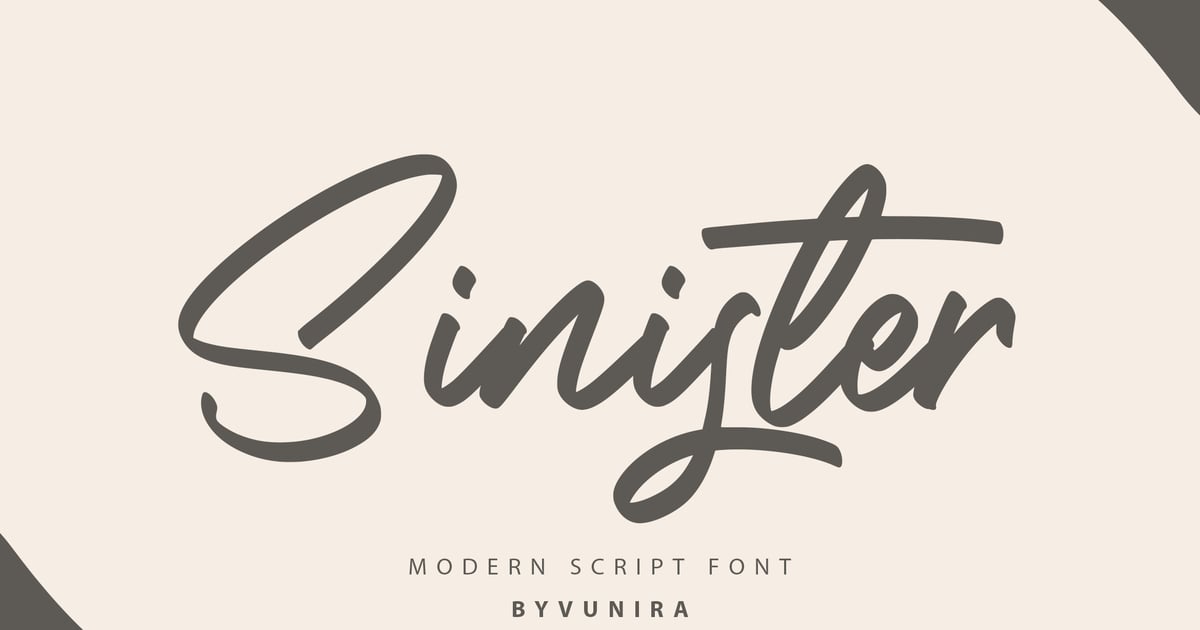 Sinister | Modern Script Font