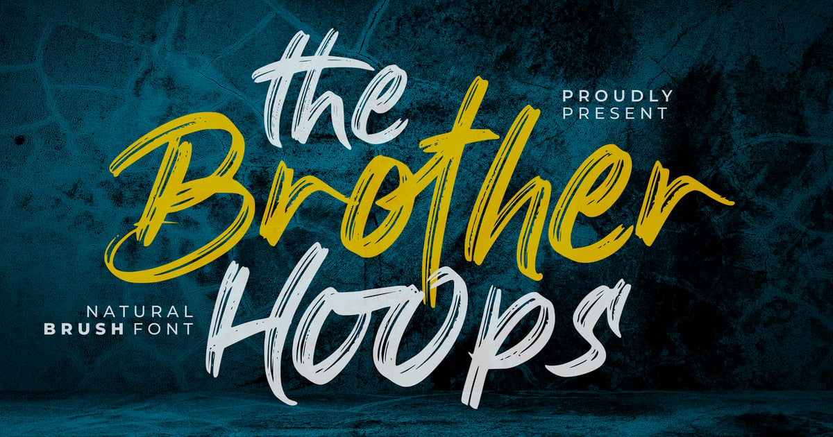 The Brother Hoops - Brush Font